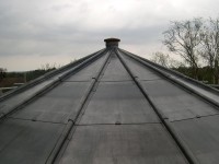 Leadwork on a binnacle roof in Burnham Market.